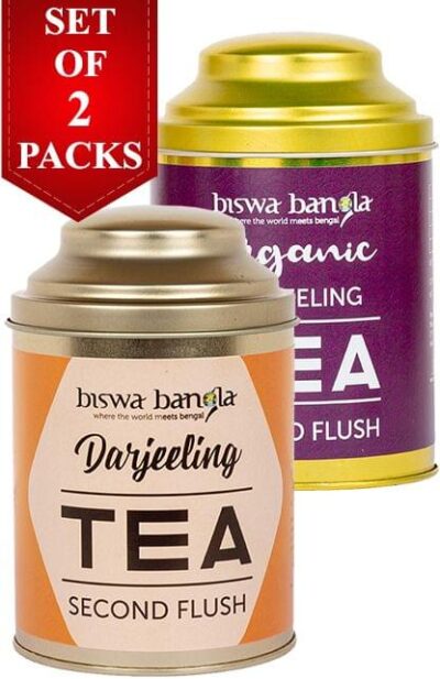 200g 2nd Flush Darjeeling Tea from Mim & Makaibari Tea Garden - Pack of 2 (100g per caddy)