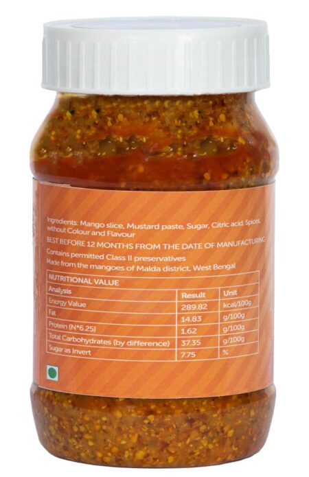 400g Aam Kasundi (Mango-Mustard Sauce / Pickle) - Sweet & Sour -  set of two packs - Image 3