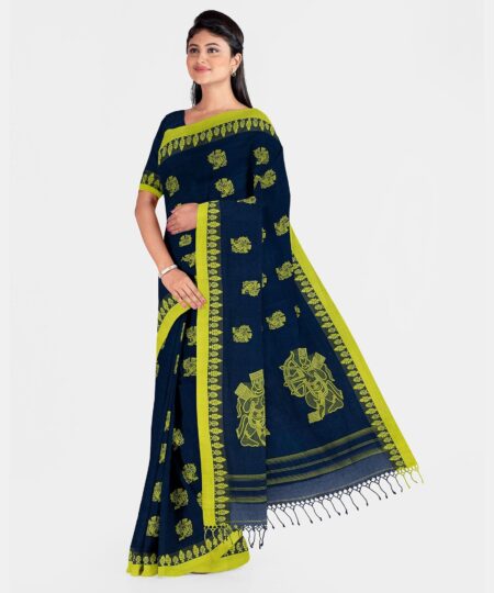 Handspun Cotton Tangail Saree - Image 3
