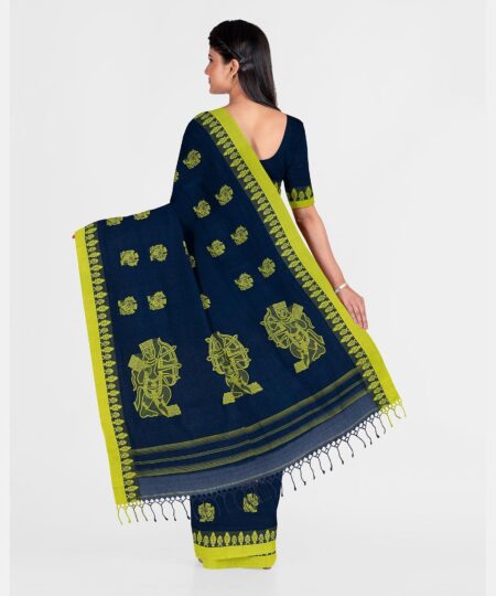 Handspun Cotton Tangail Saree - Image 4
