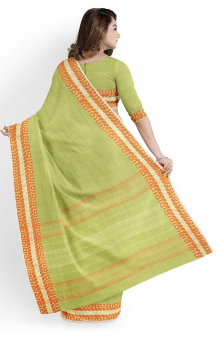 Handwoven Cotton-Bamboo Fibre Saree - Image 4