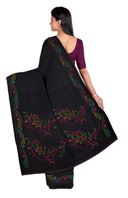 Handwoven Cotton Jamdani Saree - Image 2