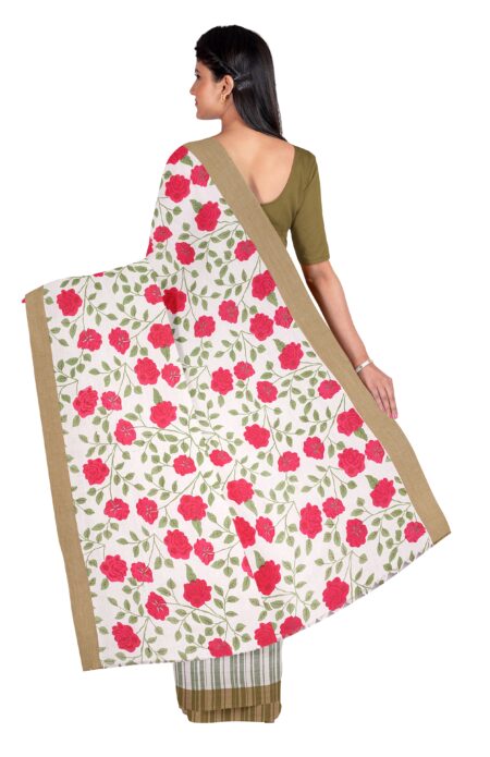 Begumpuri Printed Cotton Saree - Image 2