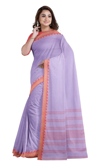 Santipuri Cotton Saree - Mauve