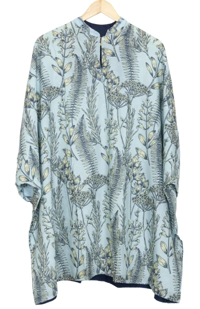 Digital Print Muslin Kaftan - Blue
