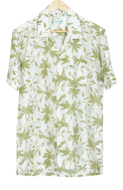 Printed Cotton Shirt - White