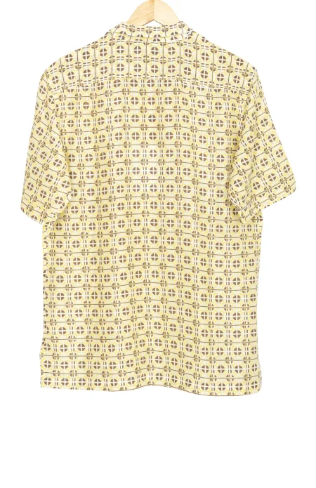Printed Cotton Shirt - Yellow - Image 2