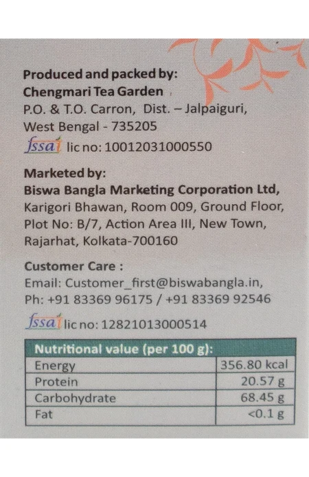 150g (Black-1) & (Earl Grey-2) Tea Bags from Chengmari Tea Garden - Pack of 3 - Image 2