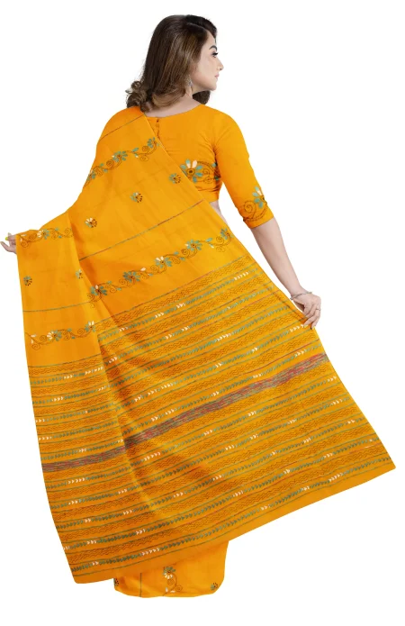 Khes Kantha Cotton Saree - From Manjusha - Image 2