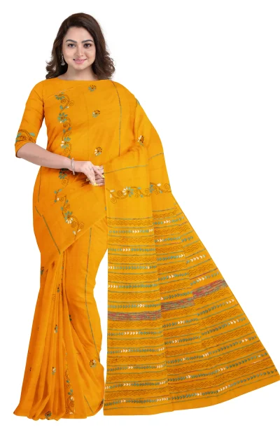 Khes Kantha Cotton Saree - From Manjusha