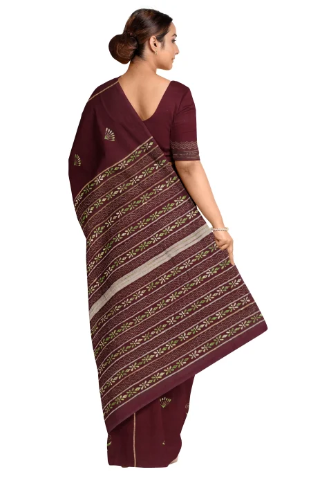 Khes Kantha Cotton Saree - From Manjusha - Image 2