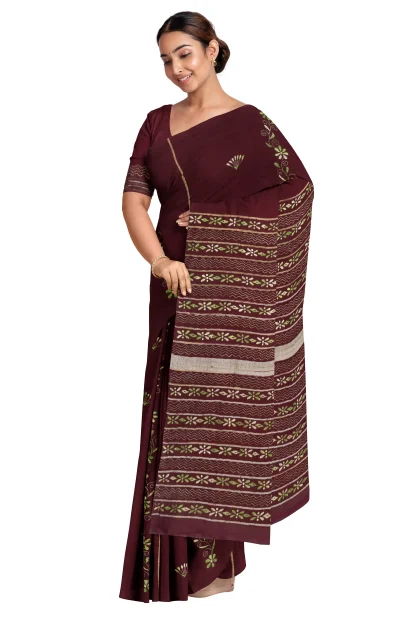 Khes Kantha Cotton Saree - From Manjusha