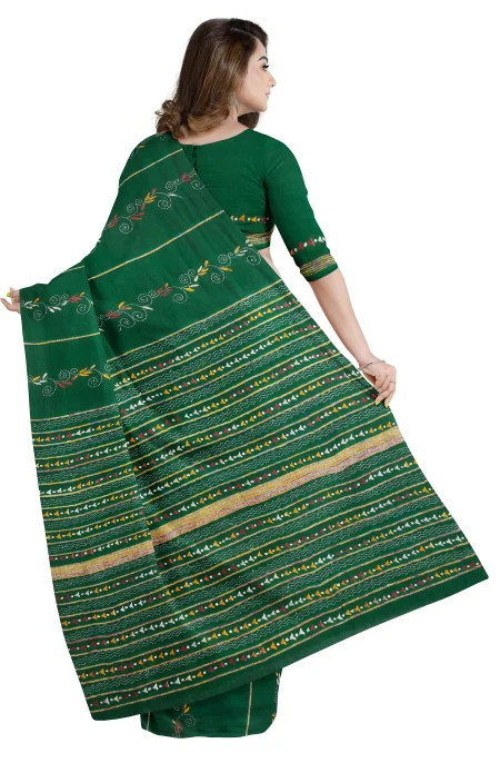 Khes Kantha Cotton Saree - From Tantuja - Image 2