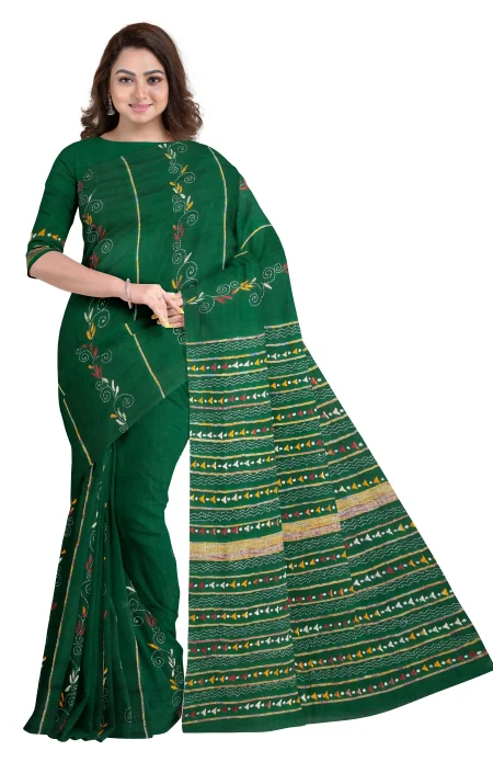Khes Kantha Cotton Saree - From Tantuja - Image 3