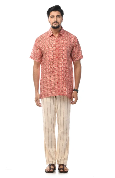 Printed Cotton Half Sleeves Shirt - from Srishtishree - Image 3