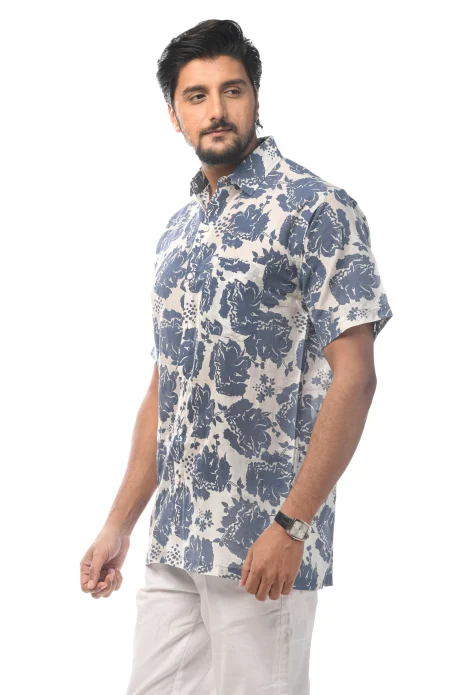 Printed Cotton Half Sleeves Shirt - from Srishtishree - Image 3